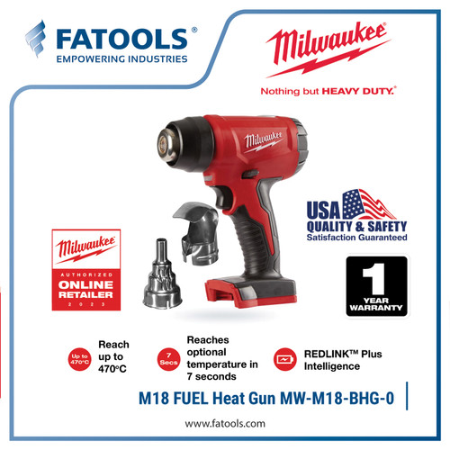 [EZM.0800133] Milwaukee M18 BHG-0 Heat Gun Cordless Hot Gun Baterai