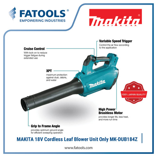 [EZM.0800126] MAKITA DUB184Z Leaf Blower 18V Cordless Baterai Lithium Peniup Daun