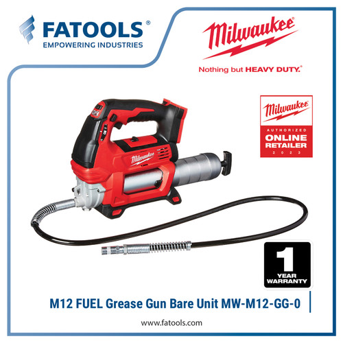 [EZM.0803005] Milwaukee M12 GG-0 Grease Gun Pompa Gemuk Baterai Cordless