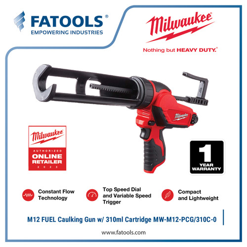 [EZM.0800136] Milwaukee M12 PCG/310C Caulk Gun 310Ml Cartridge