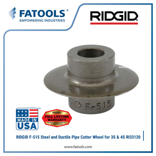 [EZM.0800139] RIDGID 33120 F-515 Pipe Cutter Wheel 3-S 4-S Steel and Ductile 32830