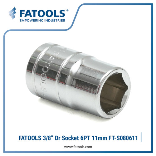 [EZM.0800143] FATOOLS 3/8" Dr Socket 12PT 11mm S080611 Kunci Sock Metric