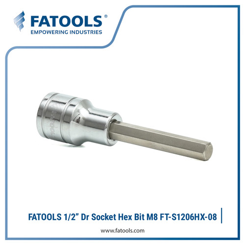 [EZM.0800153] FATOOLS S1206HX-08 1/2" Dr Socket M8 x 85mm Kunci L Sock