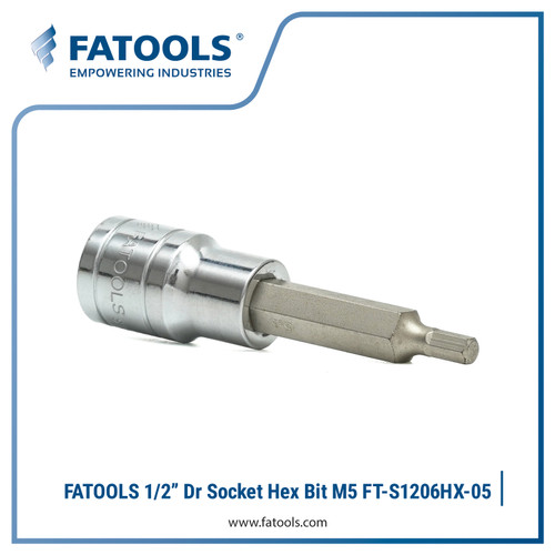[EZM.0800155] FATOOLS S1206HX-05 1/2" Dr Socket M5 x 85 mm Kunci L Sock