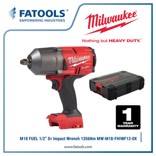 [EZM.0800146] Milwaukee FHIWF12-0X M18 Fuel 1/2" Dr Impact Wrench Cordless 1356Nm