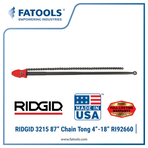 [EZM.0800166] RIDGID 92660 3125 87" Chain Tong 18" Kunci Rantai Pipa