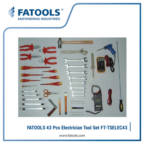 [EZM.0800164] FATOOLS TSELEC43 43 Pcs Electrician Tool Set Perkakas Tukang Listrik