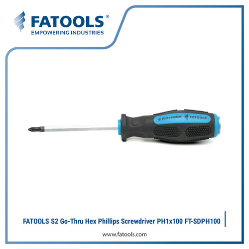 [EZM.0800178] FATOOLS SDPH100 S2 Hex Phillip PH 1x100 Obeng Plus Ketok Tembus Magnet