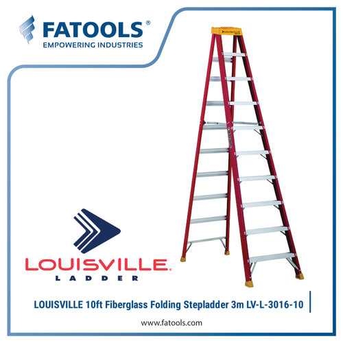 [EZM.0800191] LOUISVILLE Fiber Glass Ladder 10ft step 3m LV-L-3016-10 Tangga PLN USA