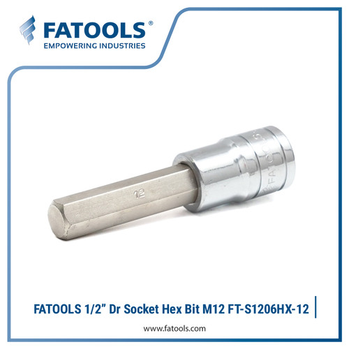 [EZM.0800205] FATOOLS 1/2" Dr Socket Hex Bit M12 x 85 S1206HX-12 Kunci L Sock