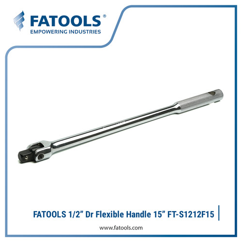 [EZM.0800212] FATOOLS 1/2" Dr Flexible Handle Socket 15" S1212F15 Gagang Sock Extend