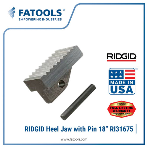 [EZM.0800228] RIDGID 31675 Heel Jaw with Pin for Pipe Wrench 18 31025 Spare Part