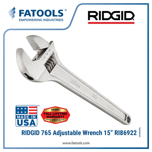[EZM.0800259] RIDGID 86922 765 Adjustable Wrench Spanner 15" Kunci Inggris