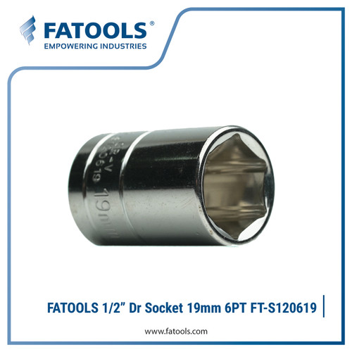 [EZM.0800260] FATOOLS 1/2" Dr Socket 19mm 6pt FT-S120619 Kunci Sock Metric