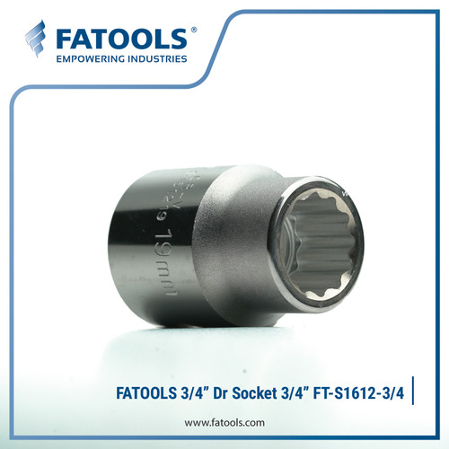 [EZM.0800257] FATOOLS 3/4" Dr Socket 3/4" 12PT Imperial S1612-3/4 Kunci Sock