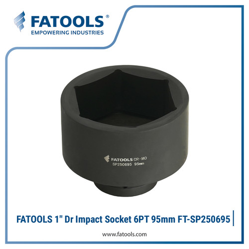 [EZM.0800269] FATOOLS 1" Dr Impact Socket 95mm 6PT Metric Kunci Sock SP250695