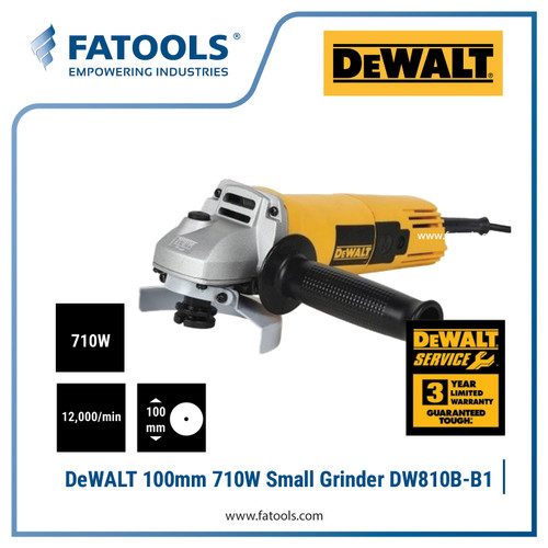 [EZM.0800274] DEWALT DW810B-B1 Mesin Gerinda 4" 100mm 710W Small Angle Grinder