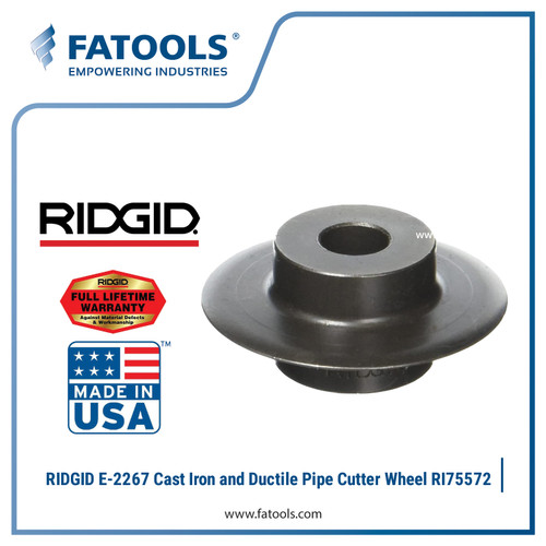 [EZM.0803020] RIDGID 75572 E2267 Cast Iron & Ductile Pipe Cutter Wheel