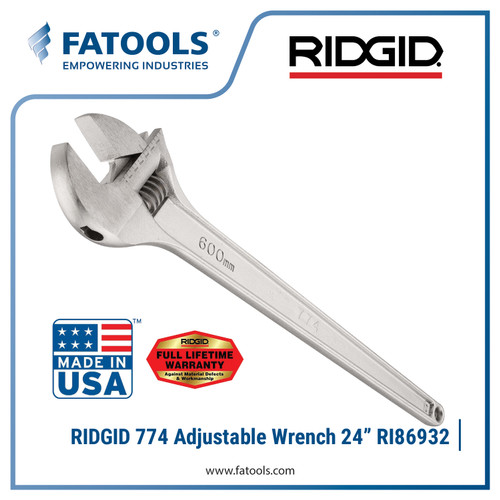 [EZM.0800297] RIDGID 86932 774 Adjustable Wrench 24" Spanner Kunci Inggris 600mm