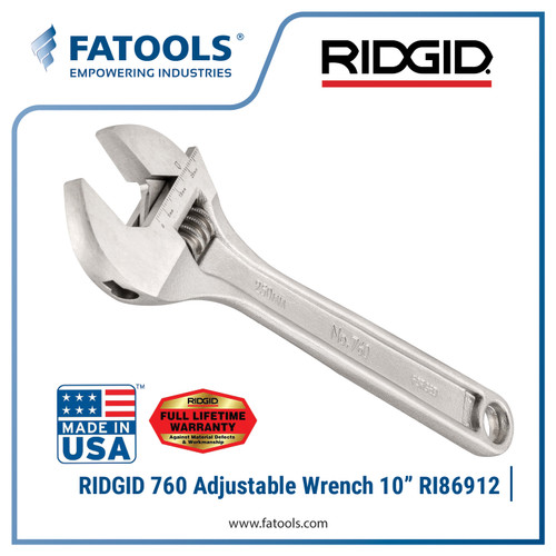 [EZM.0800299] RIDGID 86912 760 Adjustable Wrench 10" Kunci Inggris 250mm