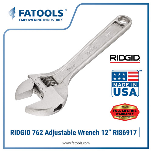 [EZM.0800304] RIDGID 86917 762 Adjustable Wrench 12" Kunci Inggris 300mm