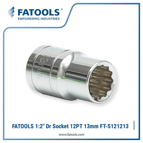 [EZM.0800320] FATOOLS 1/2"DR SOCKET 12PT SIZE 13MM S121213 KUNCI SOCK