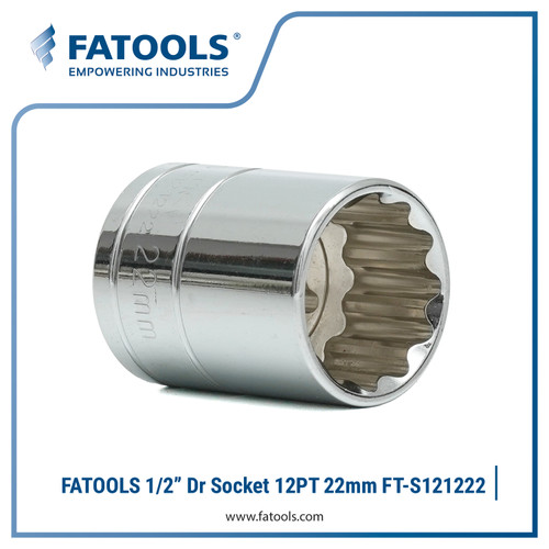 [EZM.0800316] FATOOLS 1/2"DR SOCKET 12PT SIZE 22MM S121222 KUNCI SOCK