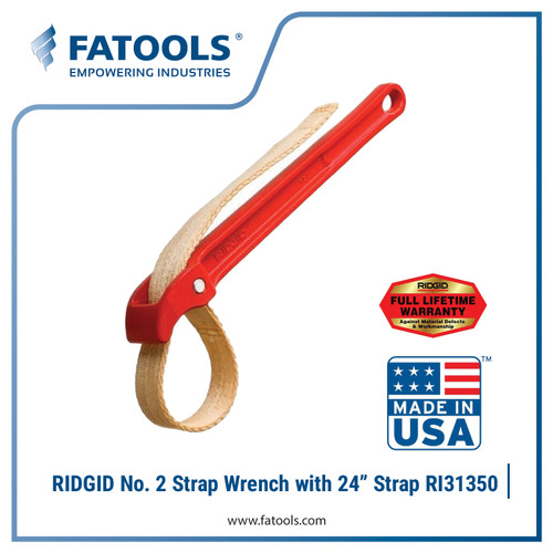 [EZM.0800326] RIDGID 31350 No. 2 Strap Wrench with 24" Strap