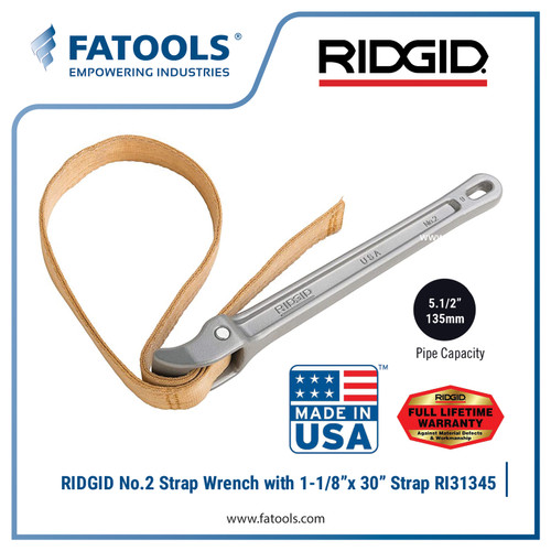 [EZM.0803021] RIDGID 31345 No. 2 Strap Wrench with 30" Strap