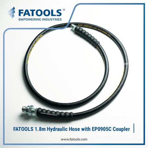 [EZM.0800328] Hydraulic Hose 1.8m 700Bar w/ CH-604 (EP0905C) 3/8 NPT 0.25 I.D HC9206