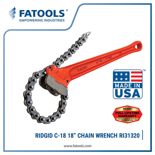 [EZM.0800376] RIDGID 31320 18" Chain Wrench C-18