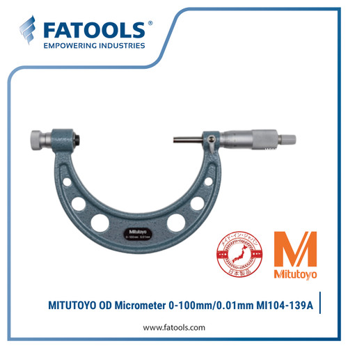[EZM.0803030] MITUTOYO 104-139A Outside Diameter OD Micrometer 0-100mm/0.01