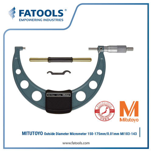 [EZM.0800390] MITUTOYO 103-143 Outside Diameter Micrometer OD 150-175mm/0.01