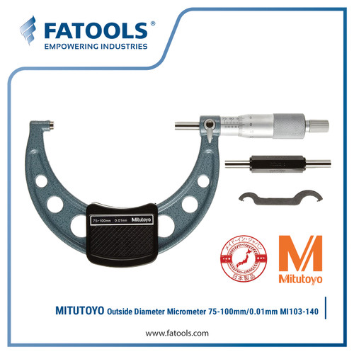 [EZM.0800391] MITUTOYO 103-140-10 Outside Diameter Micrometer 75-100mm/0.01mm