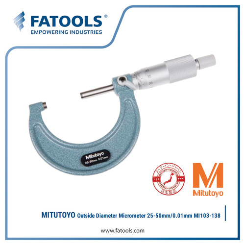 [EZM.0800393] MITUTOYO 103-138 Outside Diameter Micrometer OD 25-50mm/0.01