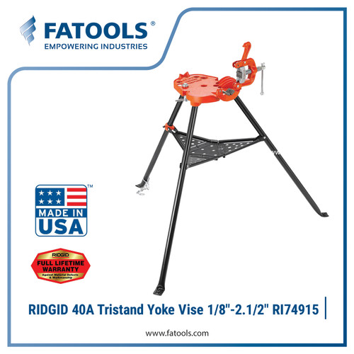 [EZM.0800401] Ridgid 74915/40130 40A Tristand Yoke Vise 1/8"-2.1/2"