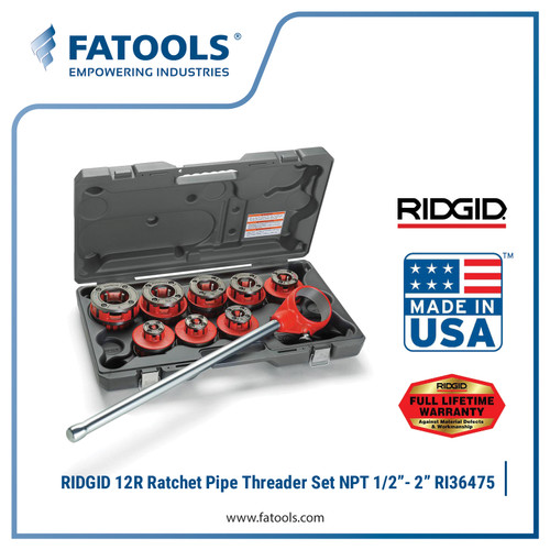 [EZM.0800413] Ridgid 36475 12-R Exposed Manual Pipe Threader 1/2-2" NPT