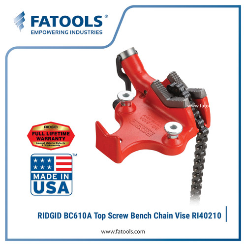 [EZM.0800409] Ridgid 40210 BC610A Top Screw Bench Chain Vise 1/4-6"