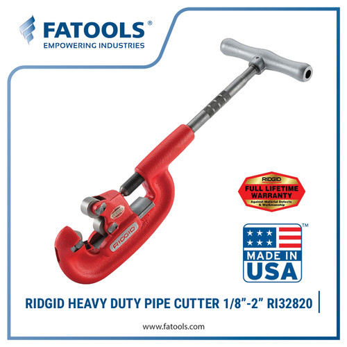 [EZM.0803040] Ridgid 32820 2-A Heavy Duty Pipe Cutter Alat Potong Pipa 1/8"-2"