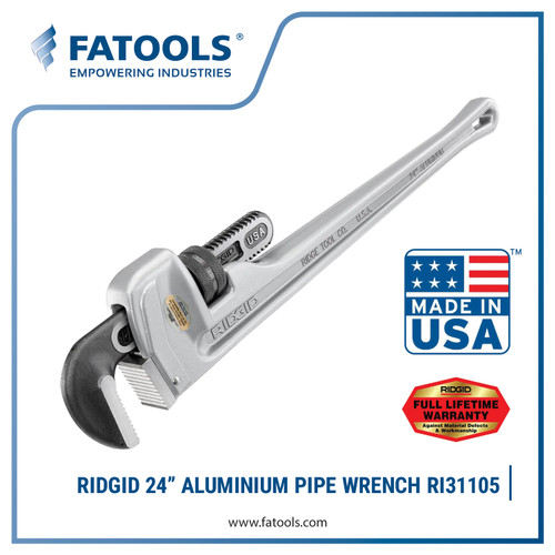 [EZM.0803041] Ridgid 31105 Aluminum Straight Pipe Wrench Kunci Pipa Aluminum 24"