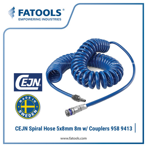 [EZM.0803045] CEJN Spiral Hose Kit 5x8mm 8m c/w couplers 19 958 9413