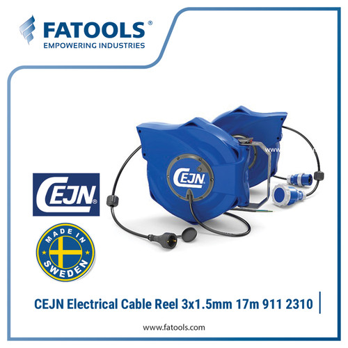 [EZM.0800471] CEJN Electrical Cable Reel 3x1.5mm 17m 19 911 2310 Kabel Roll Eropa