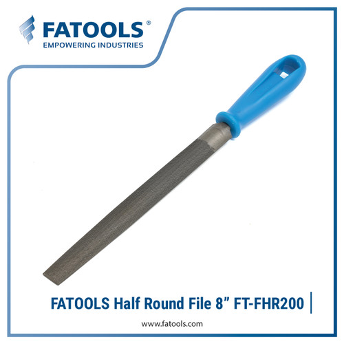 [EZM.0800511] FATOOLS FHR200 - HALF ROUND FILE W HANDLE SIZE 8"