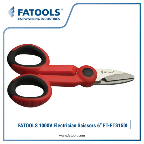[EZM.0800553] FATOOLS ETS150-I - 1000V ELECTRICAN SCISSORS SIZE 6" GUNTING LISTRIK