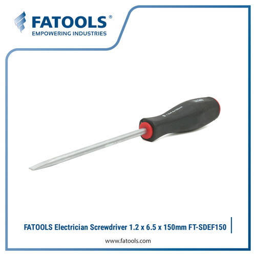 [EZM.0800591] FATOOLS SDEF150 Flat Electrician Screwdriver 1.2X6.5mm Obeng Minus