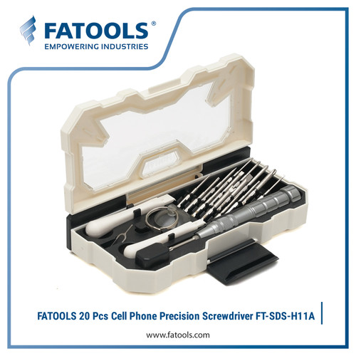 [EZM.0800583] FATOOLS SDS-H11A 20 Pcs Cellphone Precision Screwdriver Obeng HP Kaca