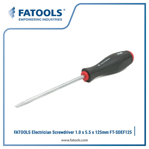 [EZM.0800592] FATOOLS SDEF125 Flat Electrician Screwdriver 1.0X5.5mm Obeng Minus