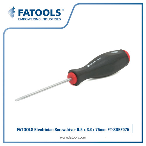 [EZM.0800594] FATOOLS SDEF075 - FLAT ELECTRICIAN SCREWDRIVER SIZE 0.5X3