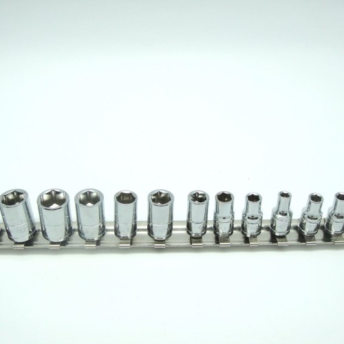 [EZM.0800642] FATOOLS S06913M - 1/4" DR SOCKET SET ON RAIL 13 PC
