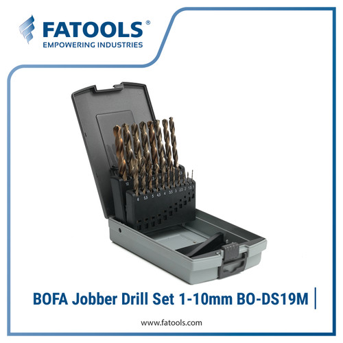 [EZM.0801146] FATOOLS BO-DS19M BOFA H.S.S Jobber Drill Set 1-10MM Mata Bor